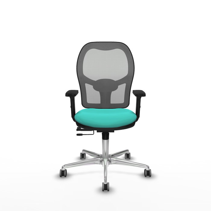 PIQUERAS Y CRESPO Silla de oficina Jorquera con mecanismo Sincro/Traslack, Turquesa y Gris PIQUERAS Y CRESPO Silla de oficina Jorquera con mecanismo Sincro/Traslack, Turquesa y Gris