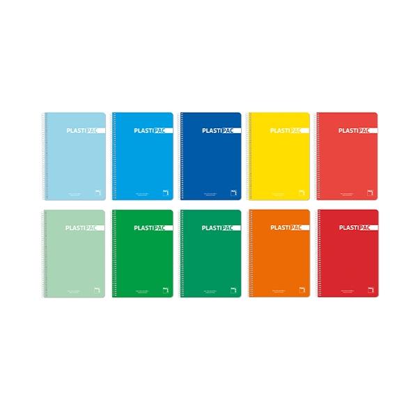 Pacsa Cuaderno de Polipropileno 80 Hojas Cuadrícula 4x4 Folio Colores Surtidos Pacsa Cuaderno de Polipropileno 80 Hojas Cuadrícula 4x4 Folio Colores Surtidos