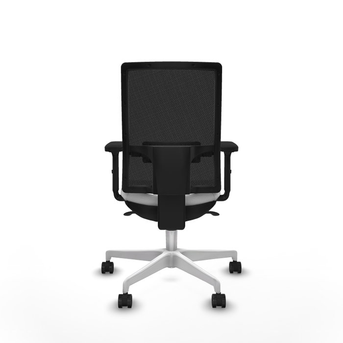 PIQUERAS Y CRESPO Silla de oficina Horna con mecanismo Sincro, Blanco y Negro