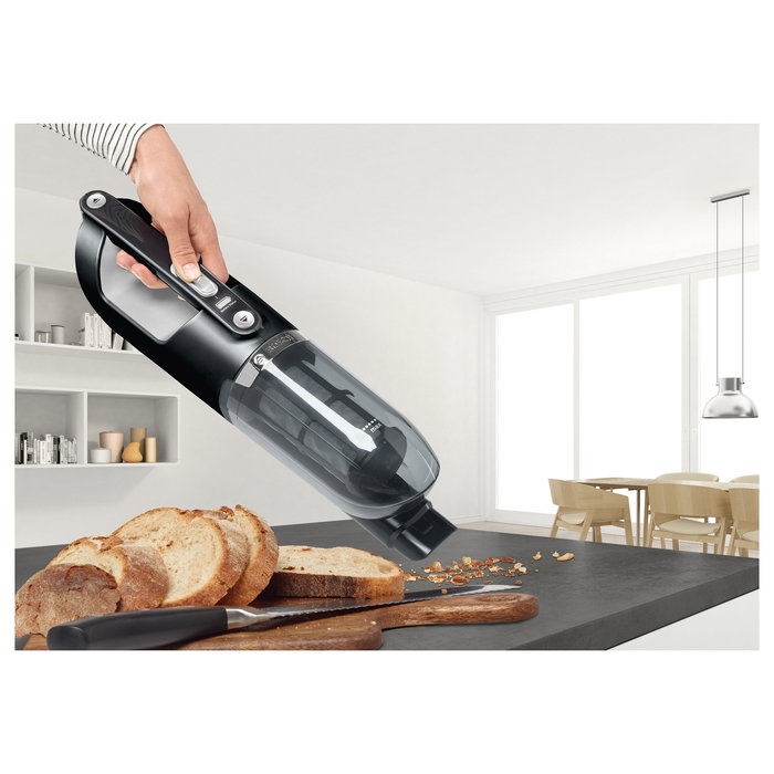 Bosch BBH32101 Aspiradora Escoba 2 en 1 Sin Bolsa Negra a Bateria de 21.6V con Cepillo para Tapicería y Boquilla Estrecha