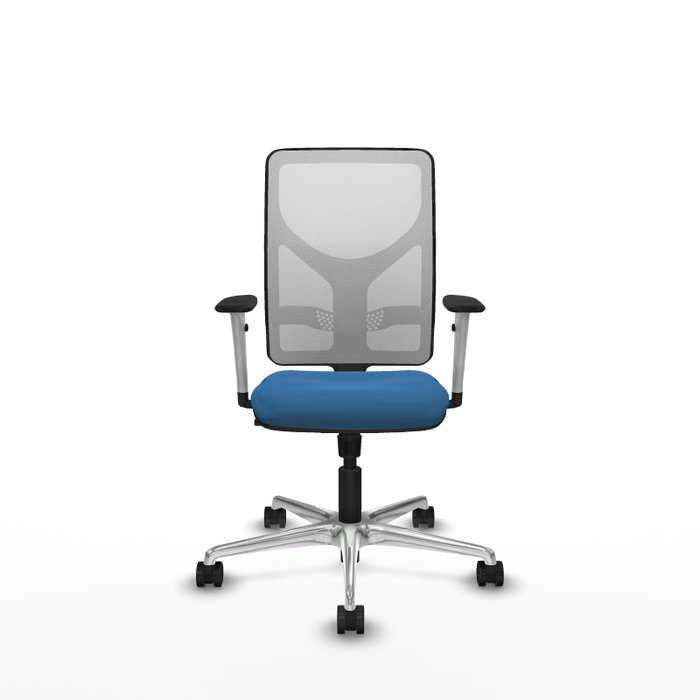 PIQUERAS Y CRESPO Silla de oficina Motilla con mecanismo Sincro, Azul claro y Blanco