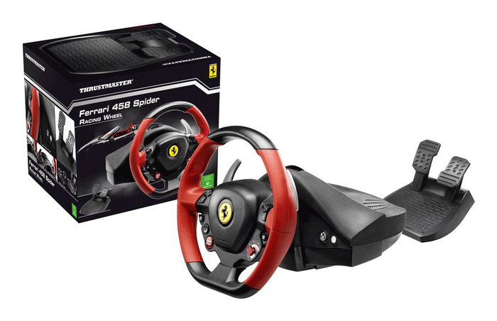 Thrustmaster Ferrari 458 Spider - Volante y Pedales para Xbox One y Xbox Series X|S