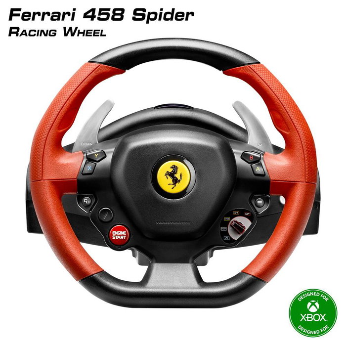 Thrustmaster Ferrari 458 Spider - Volante y Pedales para Xbox One y Xbox Series X|S