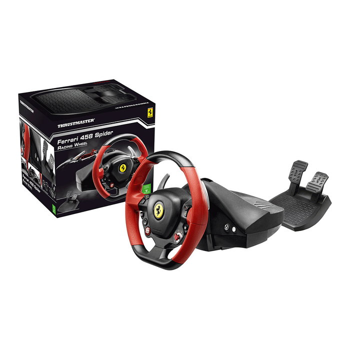 Thrustmaster Ferrari 458 Spider Volante y Pedales para Xbox One y Series X|S Thrustmaster Ferrari 458 Spider Volante y Pedales para Xbox One y Series X|S