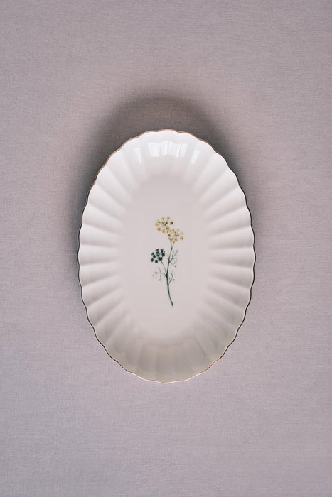 Hermia BNLZF24KYS24012673 Juego de Fuentes de Porcelana (2 Piezas) 24 x 19 cm