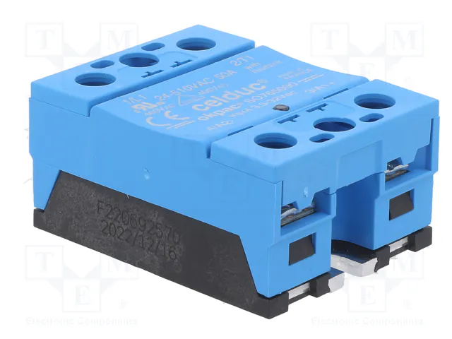 CELDUC SO7 Relé de semiconductor monofásico 50A 24-510VAC CELDUC SO7 Relé de semiconductor monofásico 50A 24-510VAC
