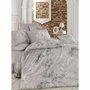 Aucune Juego de cama Gris 100% algodón reforzado con funda nórdica y 2 fundas de almohada