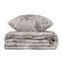 Aucune Juego de cama Gris 100% algodón reforzado con funda nórdica y 2 fundas de almohada