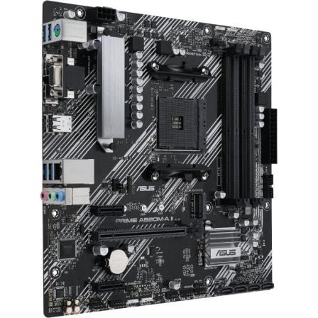 ASUS Placa Base PRIME A520M-A II/CSM Socket AM4 Micro-ATX, AMD A520, DDR4, PCIe 3.0, M.2, HDMI, DisplayPort, RGB Aura Sync, Soporte Ryzen 5000/4000/3000
