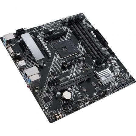 ASUS Placa Base PRIME A520M-A II/CSM Socket AM4 Micro-ATX, AMD A520, DDR4, PCIe 3.0, M.2, HDMI, DisplayPort, RGB Aura Sync, Soporte Ryzen 5000/4000/3000