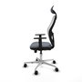 PIQUERAS Y CRESPO Silla de oficina Jorquera Gris y Blanca con mecanismo Sincro/Traslack
