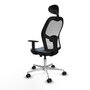 PIQUERAS Y CRESPO Silla de oficina Jorquera Gris y Blanca con mecanismo Sincro/Traslack