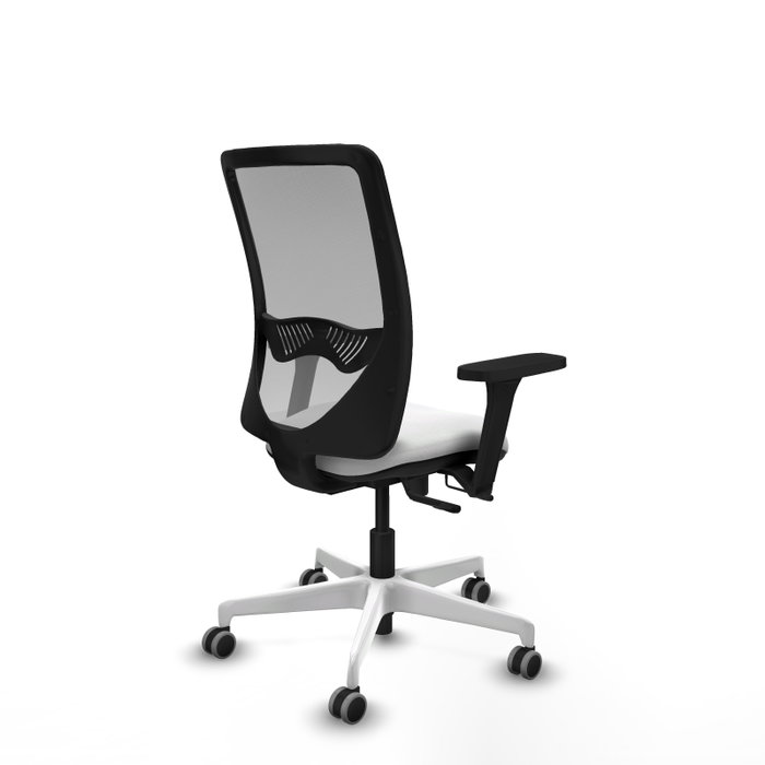 PIQUERAS Y CRESPO Silla de oficina Zulema con mecanismo Sincro/Traslack, Tela Blanca y Malla Gris PIQUERAS Y CRESPO Silla de oficina Zulema con mecanismo Sincro/Traslack, Tela Blanca y Malla Gris