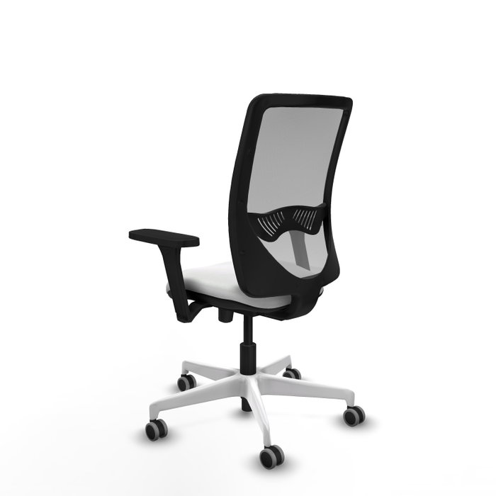 PIQUERAS Y CRESPO Silla de oficina Zulema con mecanismo Sincro/Traslack, Tela Blanca y Malla Gris PIQUERAS Y CRESPO Silla de oficina Zulema con mecanismo Sincro/Traslack, Tela Blanca y Malla Gris