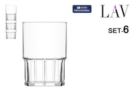 LAV Set de 6 Vasos Calista Apilables Largos 510cc