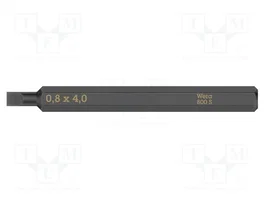 WERA Punta de destornillador plana de impacto 4x0.8mm 1/4 pulgada
