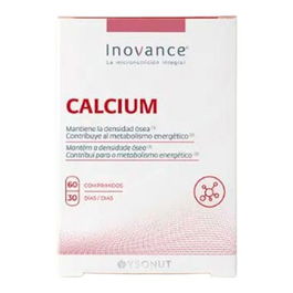 INOVANCE Calcium 60 Comp. Complemento alimenticio con Calcio y Vitamina D para Huesos, Crecimiento, Embarazo y Menopausia