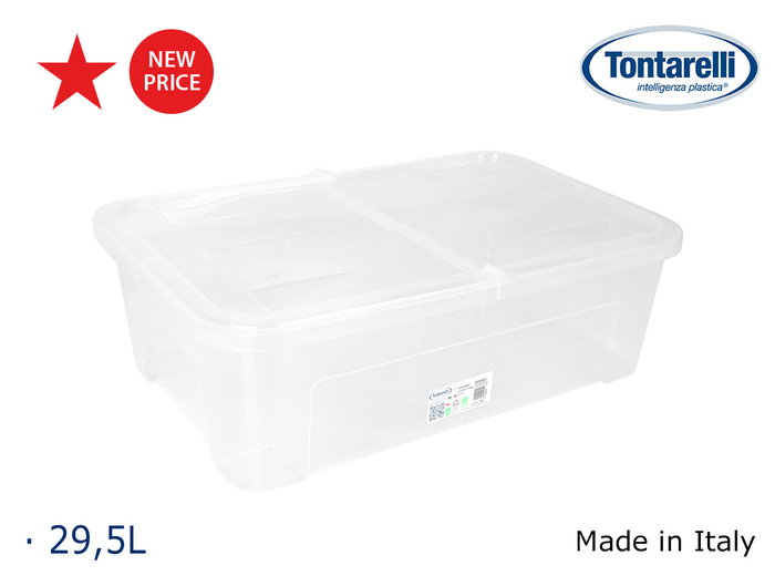 Tontarelli Caja de almacenaje con tapa 29.5L Tontarelli Caja de almacenaje con tapa 29.5L
