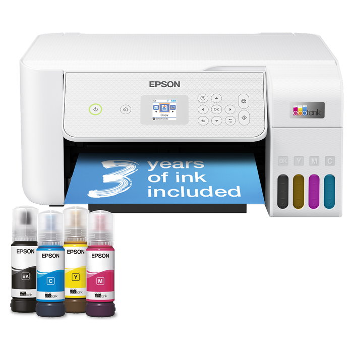 Epson EcoTank ET-2876 Impresora de Inyección de Tinta a Color A4 Wifi Blanco
