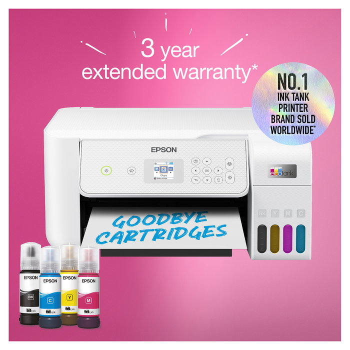 Epson EcoTank ET-2876 Impresora de Inyección de Tinta a Color A4 Wifi Blanco