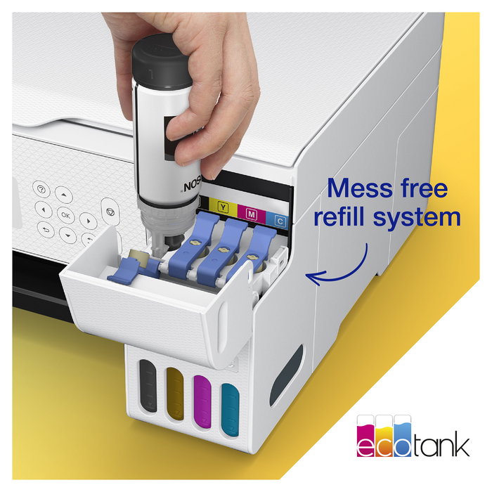 Epson EcoTank ET-2876 Impresora de Inyección de Tinta a Color A4 Wifi Blanco