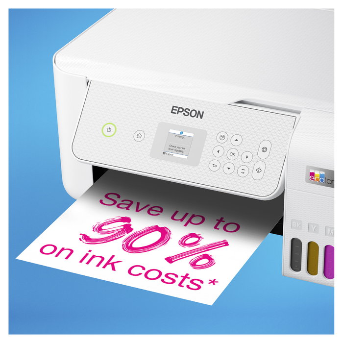 Epson EcoTank ET-2876 Impresora de Inyección de Tinta a Color A4 Wifi Blanco