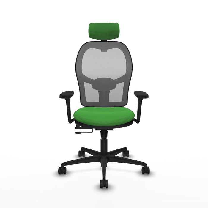 PIQUERAS Y CRESPO Silla de oficina Jorquera con mecanismo Sincro/Traslack, Verde y Gris