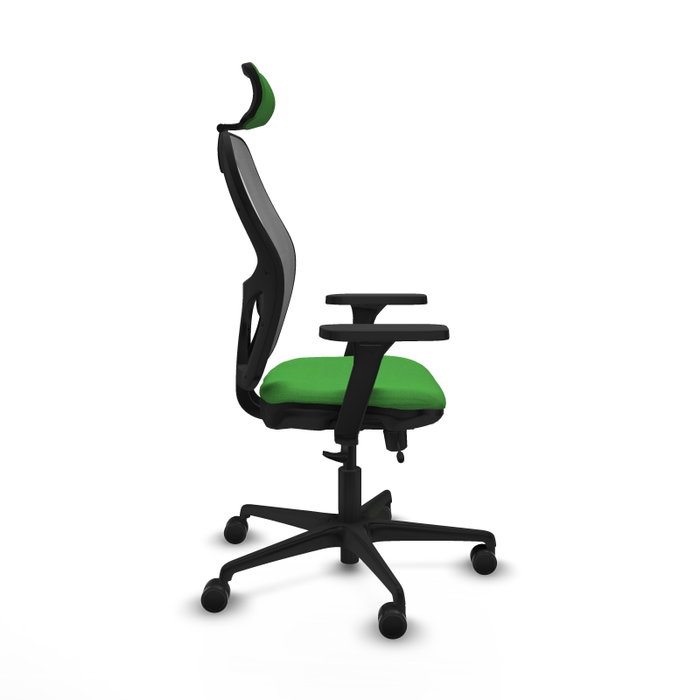PIQUERAS Y CRESPO Silla de oficina Jorquera con mecanismo Sincro/Traslack, Verde y Gris