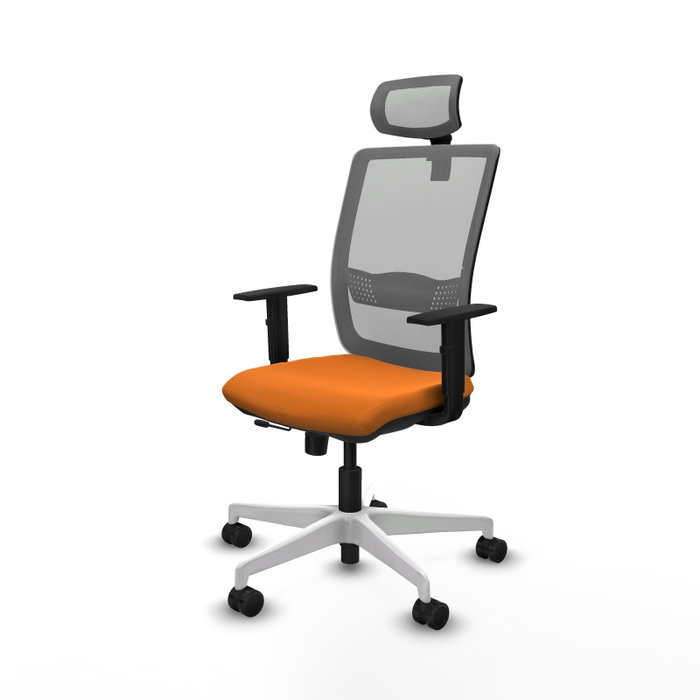 PIQUERAS Y CRESPO Silla de oficina Haches Naranja y Gris