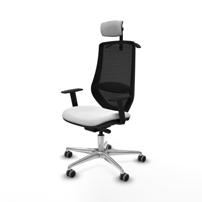 PIQUERAS Y CRESPO Silla de oficina Mardos con mecanismo Sincro/Traslack en Blanco y Negro