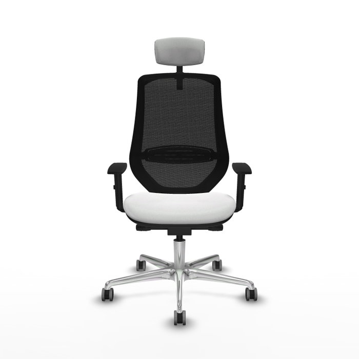 PIQUERAS Y CRESPO Silla de oficina Mardos con mecanismo Sincro/Traslack en Blanco y Negro