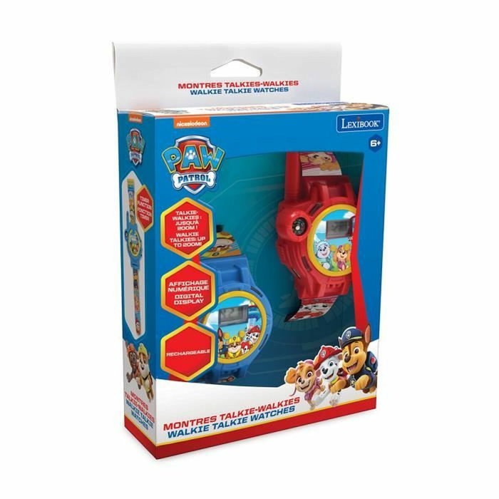 LEXIBOOK Reloj Walkie Talkie Patrulla Canina con Brújula y Linterna