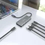 Aisens Hub USB-C A109-0946 con PD 100W y 4 puertos adicionales, Gris