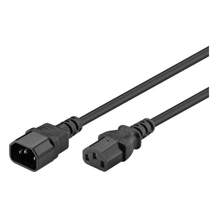 Goobay Cable de extensión para aparatos de refrigeración 1,5 m Negro