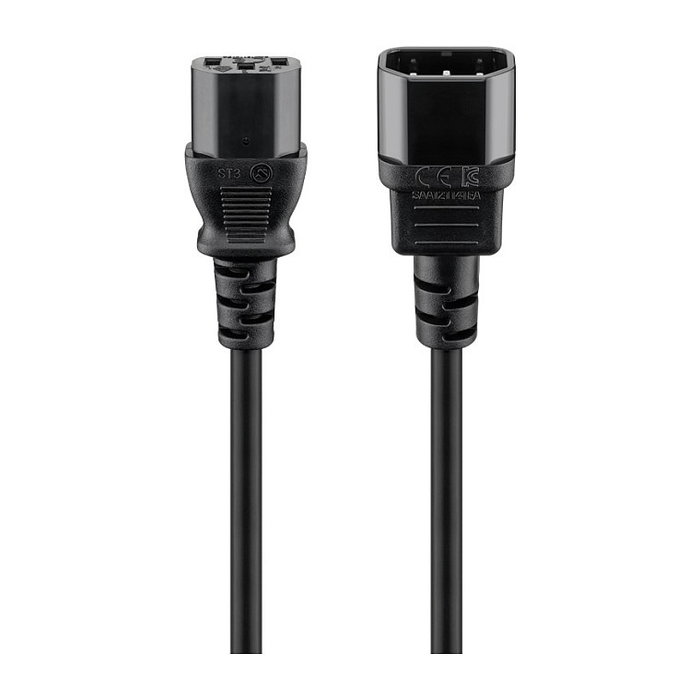 Goobay Cable de alimentación 68602, 1,5m, Negro Goobay Cable de alimentación 68602, 1,5m, Negro