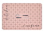 Alfombra Cocina KINVARA Cuisine 40x60 cm Rosa y Negro (Set de 24)