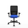 PIQUERAS Y CRESPO Silla de oficina Zulema con mecanismo Sincro, Azul y Negro