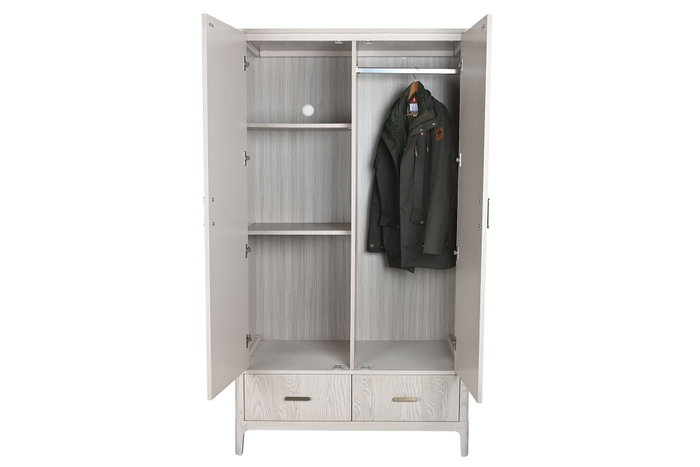 DKD Home Decor Armario Tradicional Gris Claro 110 x 60 x 195 cm Metal MDF DKD Home Decor Armario Tradicional Gris Claro 110 x 60 x 195 cm Metal MDF