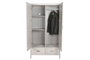 DKD Home Decor Armario Tradicional Gris Claro 110 x 60 x 195 cm Metal MDF