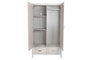 DKD Home Decor Armario Tradicional Gris Claro 110 x 60 x 195 cm Metal MDF