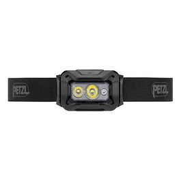 Petzl ARIA 2 RGB Linterna Frontal Negra, Iluminación RGB, 450 Lm, LED, IP67, 5 Modos, Recargable, 106g