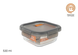Masterchef Fiambrera Hermética Cuadrada 530ml 13.7 x 13.7 x 6.3 cm (12 Unidades)