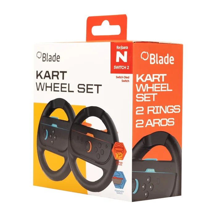 Blade Gaming BL1007 Kit de Dirección de 2 Volantes con Palancas L/R para Nintendo Switch 2, Switch OLED y Switch - Compatible con Mario Kart World