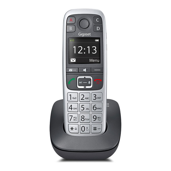 Gigaset E560 Teléfono DECT/analógico Negro, Plata