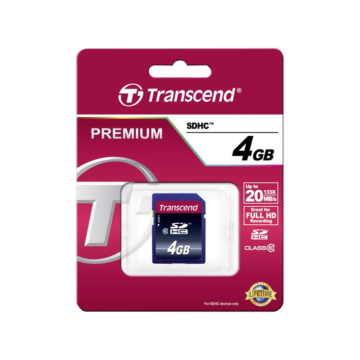 Transcend TS4GSDHC10 Ultimate SDHC 4 GB Clase 10 Transcend TS4GSDHC10 Ultimate SDHC 4 GB Clase 10