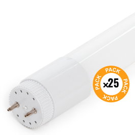 Pack de 25 Tubos LED T8 18W 2520Lm 6000K Cristal 120cm