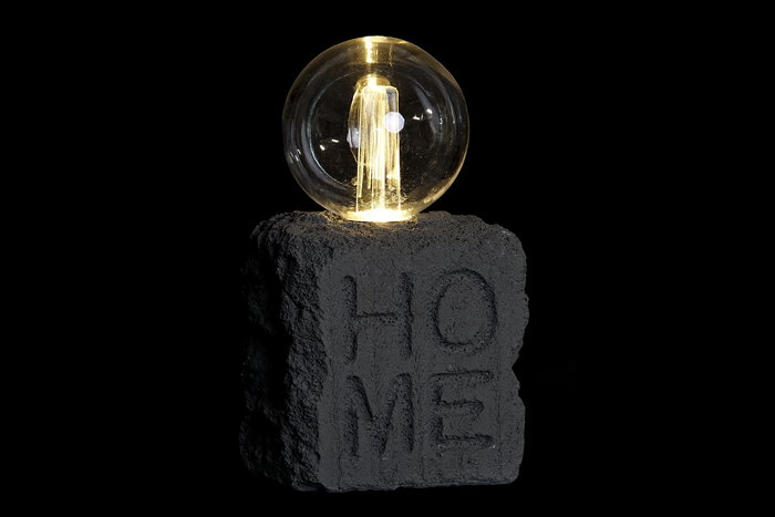 DKD Home Decor Luminosa Decoracion Gris Oscuro Resina LED 10.5 x 8 x 18.5 cm (6 Unidades)