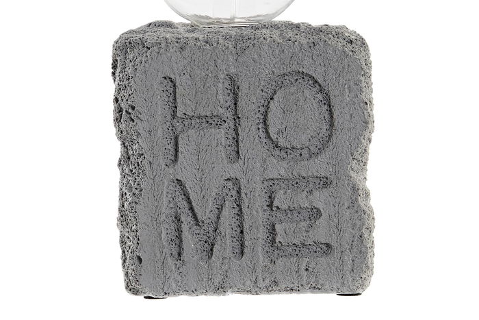 DKD Home Decor Luminosa Decoracion Gris Oscuro Resina LED 10.5 x 8 x 18.5 cm (6 Unidades)