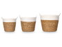 Giftdecor Set 3 Cestos Redondos con Asas Alto 29 cm Blanco Papel y Fibra Natural (Set de 4)