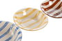 DKD Home Decor Set de 6 Platos Hondos de Loza con Diseño de Rayas Surtido